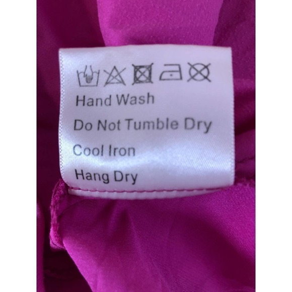 O.P.T Dona Dress Slip Slinky V Neck Satin Pink M - Picture 10 of 11